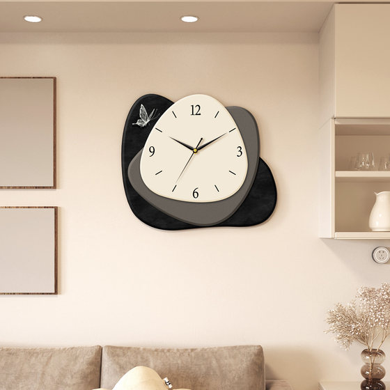 Art decorative painting clock wall clock silent punch-free