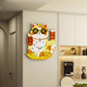Lucky Cat Cute Wall Clock Swinging Perpetual Calendar