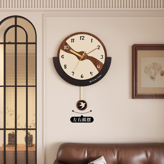 High-end clock swing wall clock perpetual calendar without punching