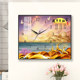 Meter box decorative painting with clock without punching