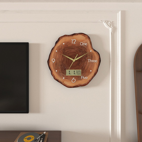 Annual ring clock wall clock living room home punch-free clock