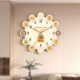 Cream style clock wall clock for living room and home without punching