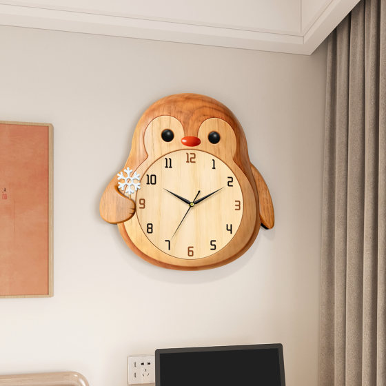 Penguin clock wall clock punch-free quartz clock wall clock