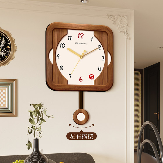 Medieval style swing wall clock without punching quartz clock wall watch