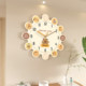 Cream style clock wall clock for living room and home without punching