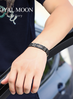 小众ins潮风黑色钨金百搭手链