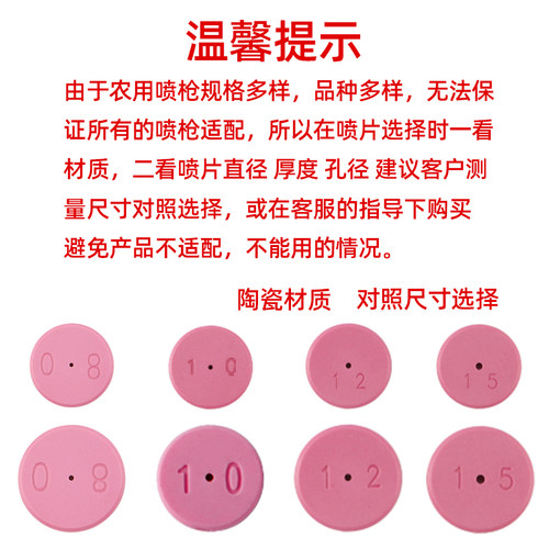 陶瓷喷片台湾澳林打药喷枪零部件喷雾高压水枪可调联信打药枪配件 - 图2