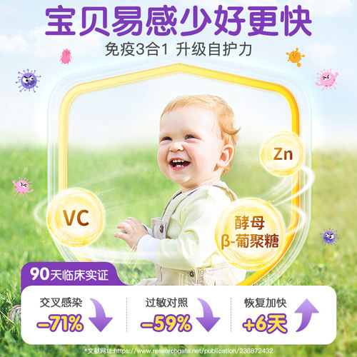 【限定礼盒】goodhealth免疫嚼嚼乐儿童液体酵母β葡聚糖益生菌 - 图0