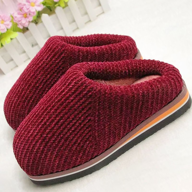 秋冬季雪尼尔手工棉拖鞋成品加绒保暖防滑毛线鞋居家婚嫁保暖鞋,淘宝优惠券,粉丝福利购,淘宝优惠卷