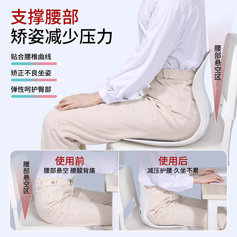 人体工学护腰坐垫腰靠背座椅子办公室工位学生久坐腰部支撑靠垫,淘宝优惠券,粉丝福利购,淘宝优惠卷