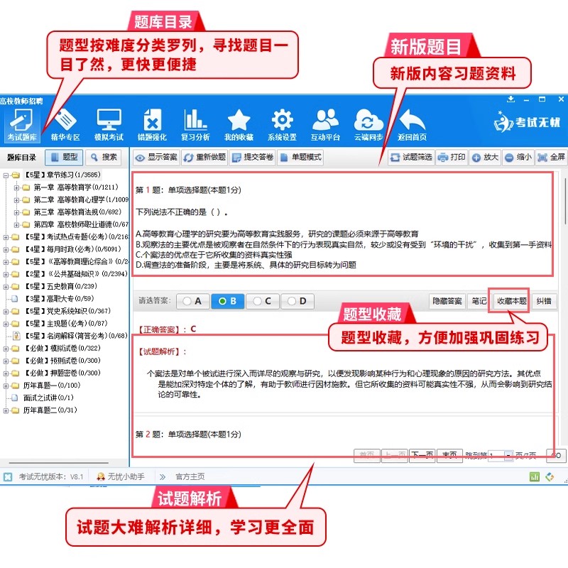 考试无忧高校大专大学辅导员教师招聘行政管理岗笔试面试题库资料 - 图2