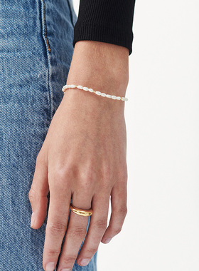 珍珠小米珠串珠手链气质简约款