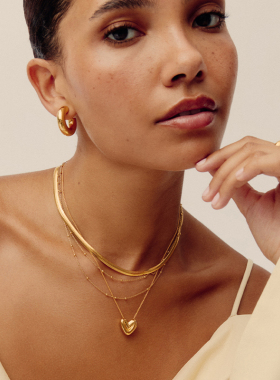 Missoma泡芙爱心项链轻奢小众