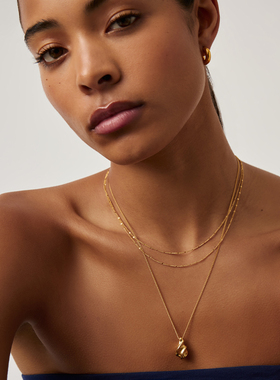 SavixMissoma水波纹水滴项链