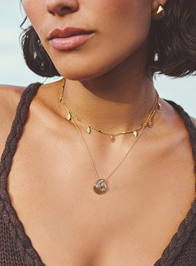 【卢昱晓同款】Missoma旋律系列海螺迷你吊坠项链轻奢小众锁骨链