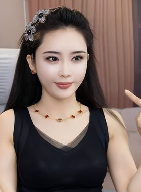 精致轻奢高级感花朵发箍
