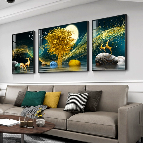 5D Diamond Painting 2023 Full Diamond New Sanlian Fatched Deer Living Room Crystal Point Cross Stick Cross Stroke