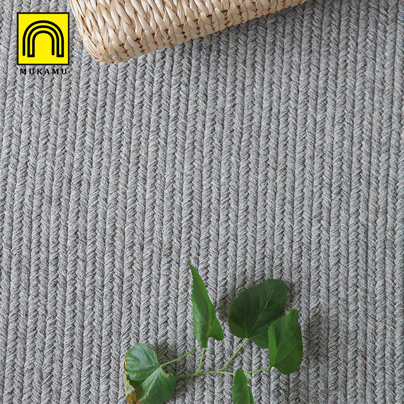 手工羊毛客厅地毯卧室茶几垫纯色简约轻奢沙发可坐可卧地毯可定制 - 图2