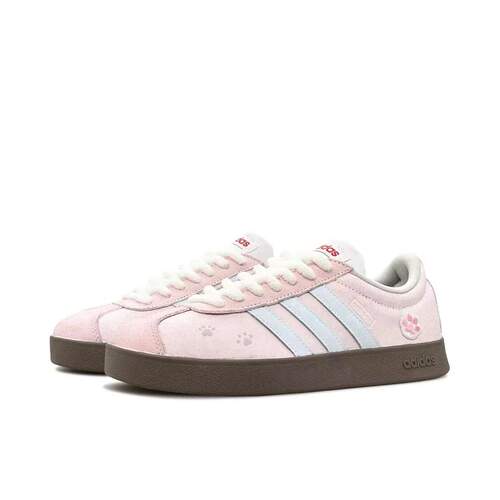 【定制球鞋】Adidas neo VL Court 2.0  板鞋 樱粉猫爪HQ1802 - 图1
