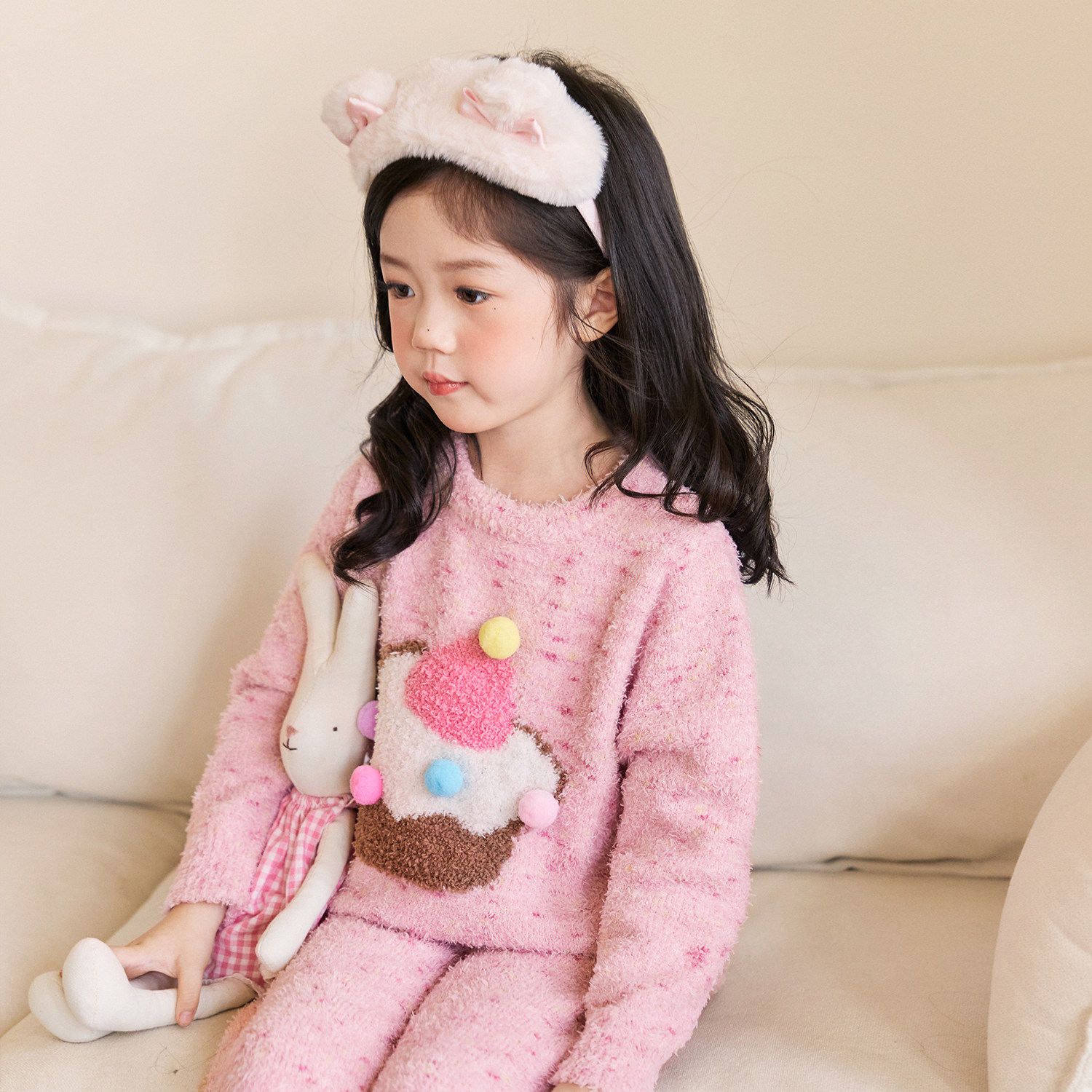 小O宝童装 宝宝珊瑚绒家居服女加绒保暖2025冬季新款女童毛绒睡衣,淘宝优惠券,粉丝福利购,淘宝优惠卷