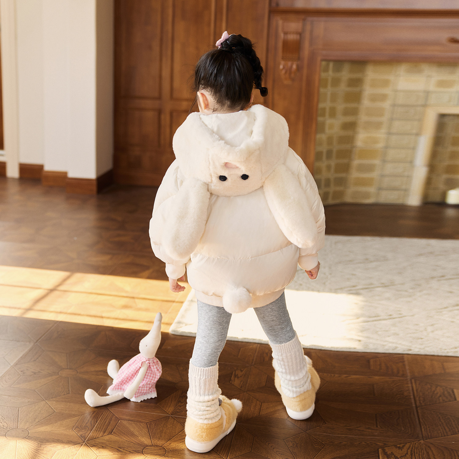 小O宝Okids童装 宝宝加绒打底裤女2025冬装新款女童针织保暖裤子,淘宝优惠券,粉丝福利购,淘宝优惠卷