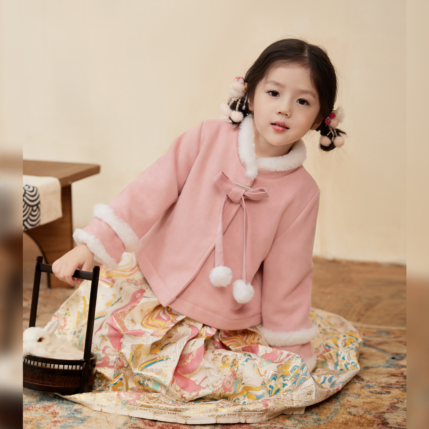 小O宝Okids童装宝宝马面裙套装女新中式2025陈大猪婴儿拜年服唐装,淘宝优惠券,粉丝福利购,淘宝优惠卷