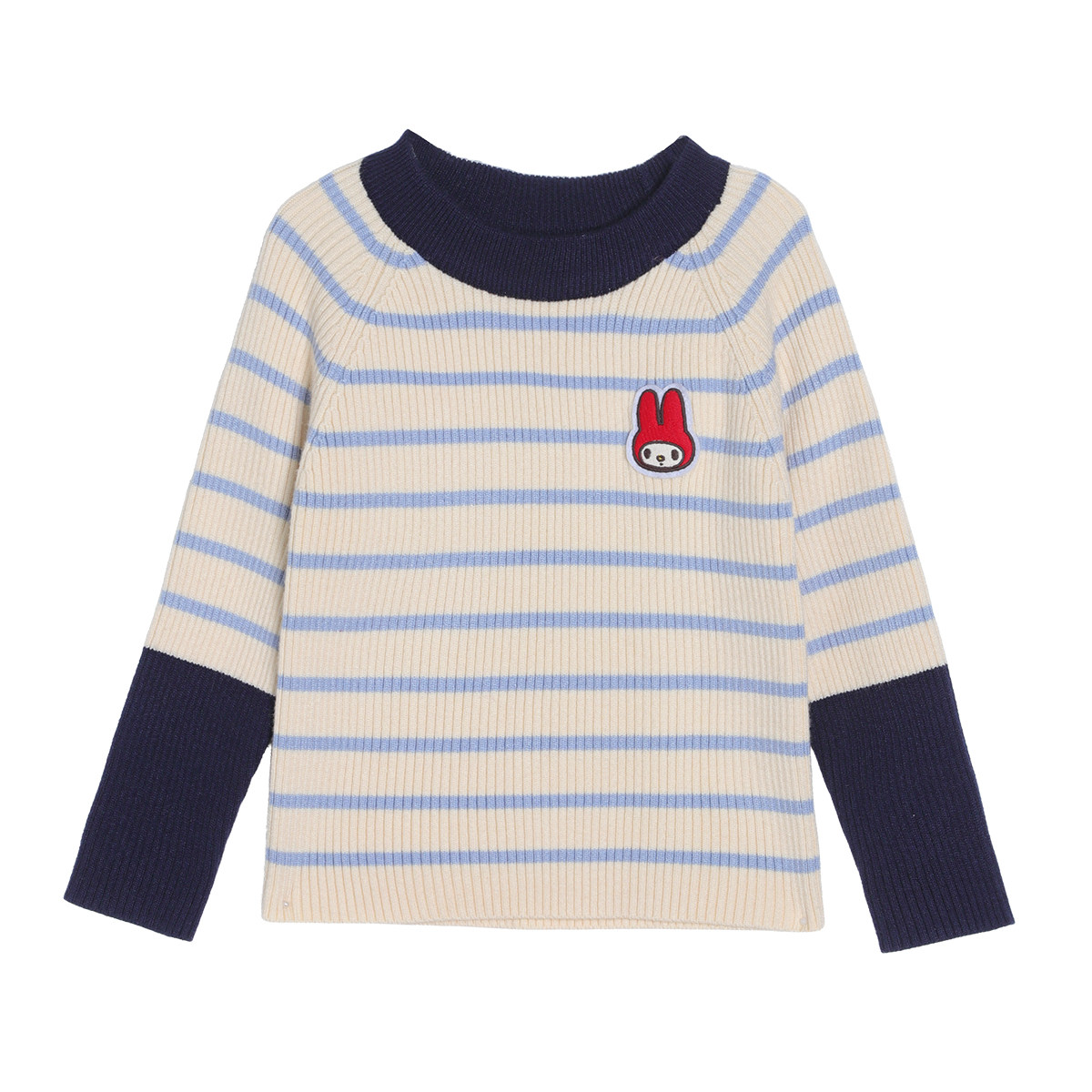 小O宝童装 宝宝条纹毛衣女针织衫2026冬季新款女童打底毛线衣,淘宝优惠券,粉丝福利购,淘宝优惠卷