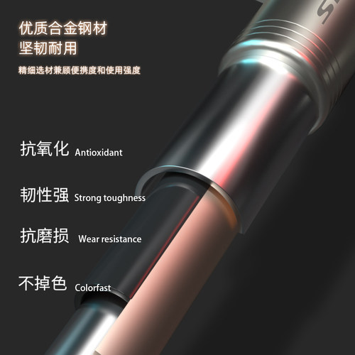 实心甩棍防身合法武器车载三节伸缩摔棍自卫收缩加粗狗打棒子防狼 - 图1