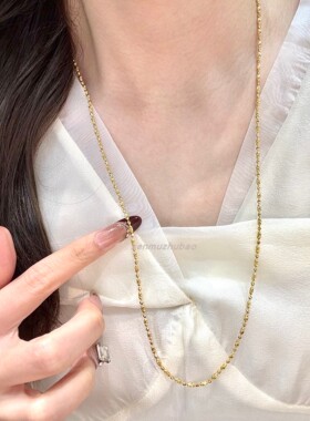 欧美925纯银设计感抽拉项链意大利百搭素链ins风小众高级简约时尚