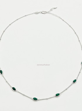 绿色满天星孔雀石项链