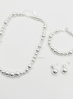 不规则圆球串珠项链小众时髦