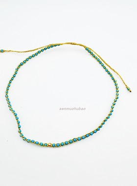 优化蓝松编绳手链项链戒指套装