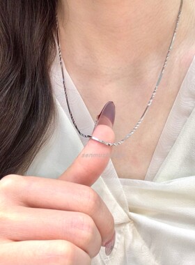 925纯银轻奢设计感欧美风气质百搭ins风简约扭扭蛇骨碎冰冰项链