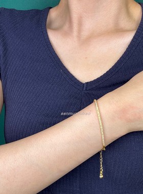 意大利轻奢满钻爆闪手链编织