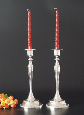 欧式婚礼金银铜色复古摆件烛台