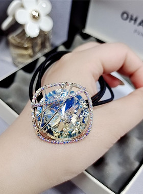 水钻爱心超闪水钻精致高级头绳