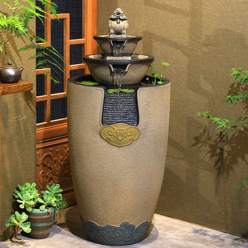 汉韵堂中式流水摆件阳台循环水喷泉落地客厅玄关招财乔迁新居礼品,淘宝优惠券,粉丝福利购,淘宝优惠卷