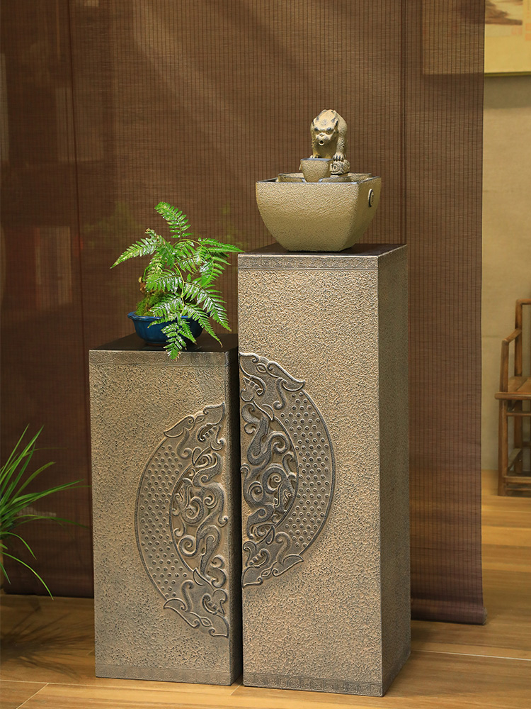 汉韵堂新中式展示柱玄关客厅装饰柱花盆置物底座茶室书房落地柱子,淘宝优惠券,粉丝福利购,淘宝优惠卷