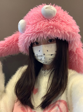 女秋冬可爱长耳朵帽子保暖