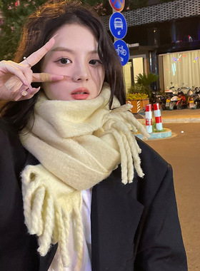 刺毛叔叔冬季流苏韩版女围巾保暖