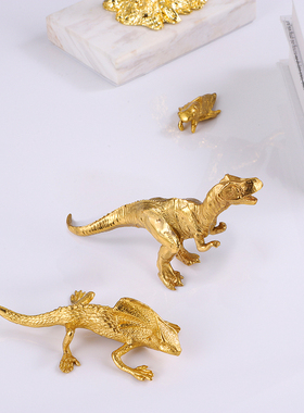 纯铜恐龙蜥蜴壁虎动物家居摆件