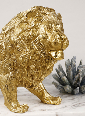 纯铜狮子客厅入户玄关家居摆设