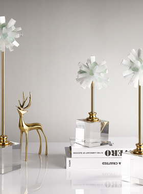 美克美家客厅玄关水晶球独舞摆件