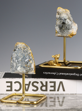 办公室新中式风软装饰品天然原石