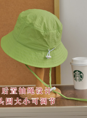 薄款浅色系渔夫帽防紫外线