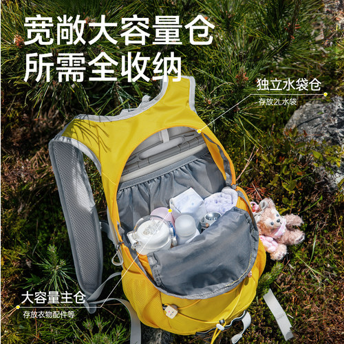 探险者户外骑行徒步登山包女轻量化爬山装备运动旅游轻便双肩背包 - 图0