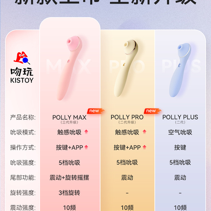 kisstoy秒潮polly二代情趣女性用品震动棒玩具神器高潮自熨器成人