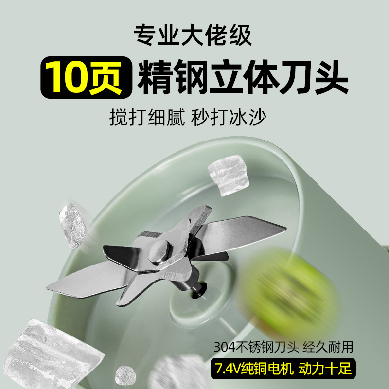 摩卡榨汁机小型多功能便携果汁机全自动可碎冰家用水果搅拌榨汁杯 - 图1