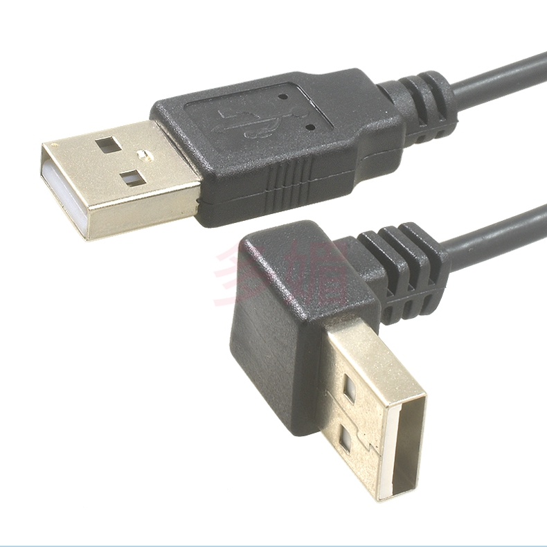 USB公对公数据线上下左右弯头USB连接线一弯一直USB2.0移动硬盘线 - 图0