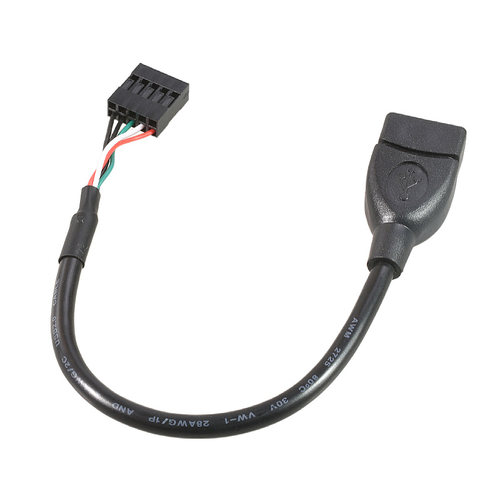 主板5Pin转USB2.0扩展线 杜邦2.54MM端子 主板9针转USB转接数据线 - 图2